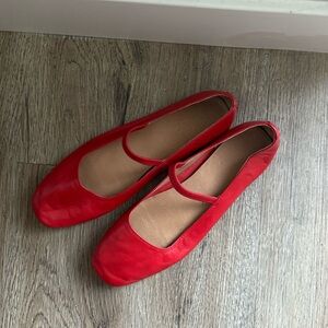 Madewell Red Greta Ballet Flat